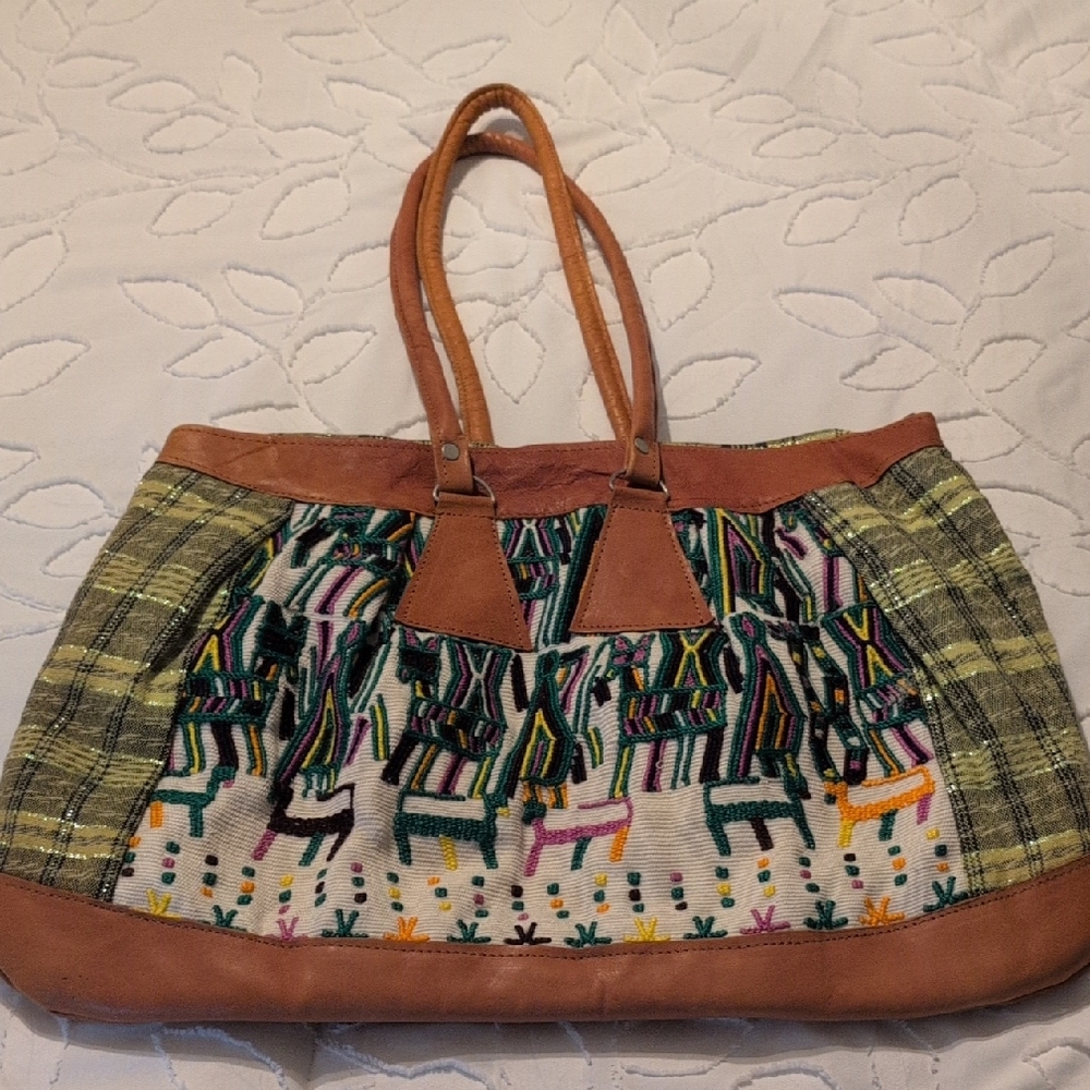 Multicolor Patterned Tote Bag